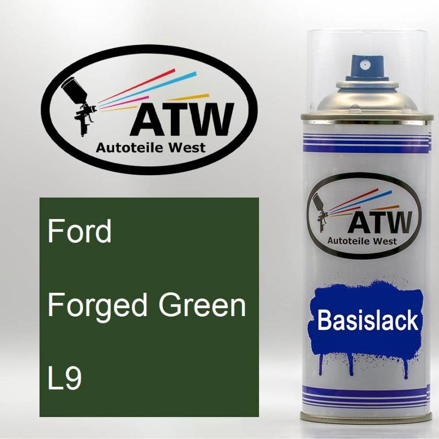 Ford, Forged Green, L9: 400ml Sprühdose, von ATW Autoteile West.